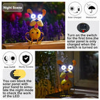 Dog Solar Lights Outdoor,Yard Art Metal Dog Statues,Outdoor Funny Statue for Garden Decor Yard Lawn Ornaments - style: Sit Dog