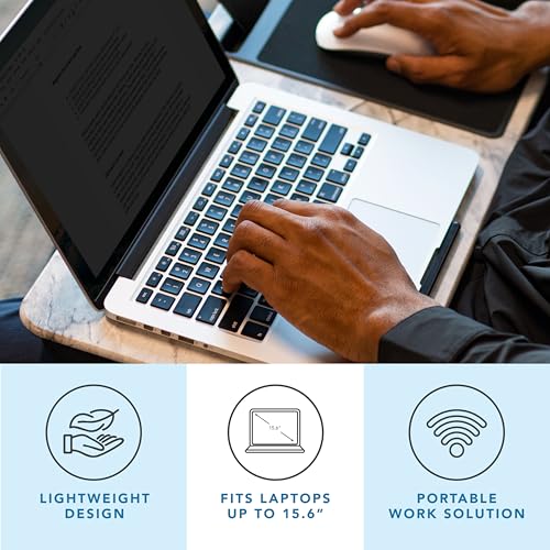 LAPGEAR Home Office Lap Desk with Device Ledge, Mouse Pad, and Phone Holder - White Marble - Fits Up To 15.6 Inch Laptops - Style No. 91501 - color: White Marble, size: Home Office