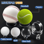 Party Zealot 30 pcs Large Acrylic Clear Baseball Stands 1-5/8" Size Display Holders for Large Round Object Soccer Softballs - size: Stand: 1.77 in-30 pcs