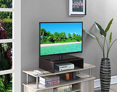 Convenience Concepts Designs2Go Small TV Riser 23.75", for TVs up to 26" - Contemporary TV or Computer Riser for Living Room, Modern Office, Den, Espresso - color: Espresso, size: Small