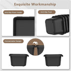 A-LUGEI【Large Size】【5 Pcs】 Tool Box Organizer Tray Divider【Single Size】 Black Plastic Desk Drawer Organizer Garage Organization for Wrench Plier Hammer Bit Socket Extension Screwdriver Bolt Hex key - size: 5pcs-L Size