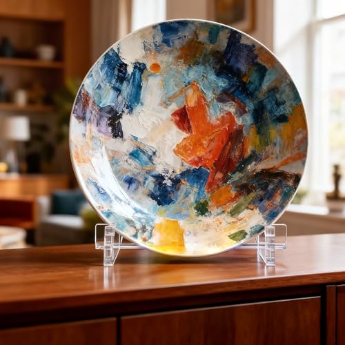 5.9 inch Clear Acrylic Easel Display Stand, Plate Stands for Display, Suitable for Plates, Picture Frames, Cookbooks, Easels, Artwork, and More - size: 5.9IN-1 Pack