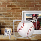 3 Pack Championship Ring Display Case Clear Acrylic Display Case Mini Football Baseball Softball Ring Holder Display Box Single Coin Stand 1 Slot Ring Hole Storage Box for Sports Fans, 2.16 Inch - size: 3 Pack