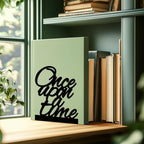 Unique Metal Bookends for Shelves Decorative Black Bookends 7x4.7x3.5 inch 1 Pairs/2 Pcs - style: Words