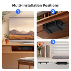 ELETIUO Universal Silicone Laptop Charger Holder,Under Desk Power Brick Mount Organizer for Charging Brick & Cables,Flexible Non-Slip Power Bricks Mount,Secure Supply Holder for Laptop Charger,Black - color: Black