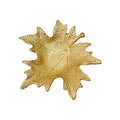 Metal Jewelry Dish, Small Leaf Shaped Ring Holder Jewelry Organizer, Trinket Dish Vanity Tray for Dresser Christmas Birthday Wedding Gifts - color: Maple-Gold