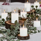GenSwin Flameless Candles with Remote Timer, Clear LED Battery Operated Candles with Flickering Flame, Glass and Real Wax Pillar Candle Holiday Home Decor(Set of 3, D3”x4”5”6”) - color: Clear
