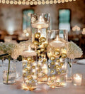 300 Floating Gold Pearls- Large Sizes- Fills 4 Gallons for Your Vases - color: Gold, size: 4 Pks