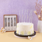 PHD CAKE 24-Count Silver Spiral Long Thin Birthday Candles, Cake Candles, Birthday Parties, Wedding Decorations, Party Candles - color: Silver