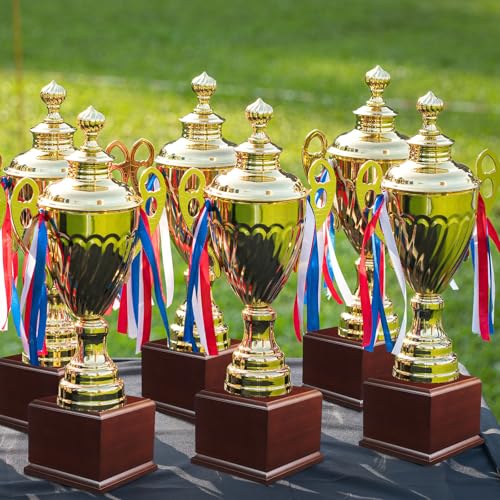 Chunful Wood Base Trophy Base DIY Square Stand Blank for Trophies Awards Trophies Figurines Cups Display Stand - color: Cherry, size: 6.5" X 6.5" X 5"