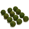 BYHER Natural Green Moss Decorative Ball,Handmade (2"-Set of 12) - size: Small-2"-Set of 12