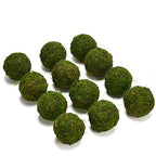 BYHER Natural Green Moss Decorative Ball,Handmade (2"-Set of 12) - size: Small-2"-Set of 12