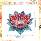 DIY Diamond Art Painting Candlestick Holders Mandala Flower Shape Desk Candle Tray Tabletop Ornaments for Wedding Festival and Party Home Table Centerpiece-Flower01 - color: Flower01