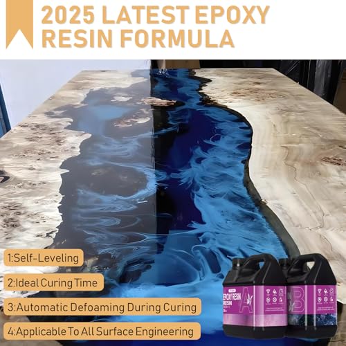 Puduo Epoxy Resin Kit 72OZ，Newly Formulated Crystal Clear Epoxy Resin，Strong, Bubble-Free, Anti-Yellowing Art Resin that，Suitable for Casting, DIY, Molds, Jewelry, Easy to Mix 1:1 Ratio - size: 72OZ