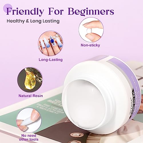 MIZHSE 60g White 3D Gel Nail Art Sculpting, Solid Builder Gel for Nails Non-Sticky Carving Molding Hard Extension Gels Soak Off U V LED for Salon Manicure Home DIY - color: 0-0-White