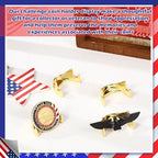Yaocom 4 Pcs 1.69 Inch Metal Challenge Coin Display Stand Military Coin Holder Medallion Token Holder for Veterans Collectors Fits 2 Inches and up Coins Medals Pocket Watches(Gold) - color: Gold