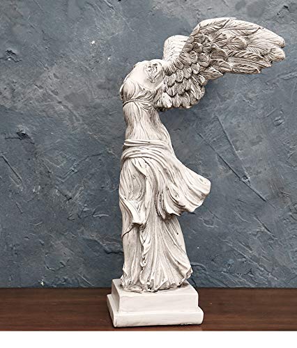 Vintage White Resin Statue - Small Decorative Figurine for Home & Office Desk | Handcrafted Retro Sculpture, Gift-Ready Elegant Home Decor for Shelves, Mantel, or Bookshelf (Vintage White)