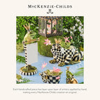 MACKENZIE-CHILDS Fergal Frog on Ball, Cute Frog Statue, Unique Frog Decoration for Bathroom or Living Room