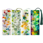Colorful Art Flower Bookshelf Bookmark - Romantic Artsy Vibe Bookmarks, Perfect Reading Gift for Book Lovers, Bookworms and Friends (Ginkgo Leaf) - style: Ginkgo Leaf