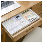 Plastic Drawers Organizer for Office Bathroom Bedroom Kitchen Desk - 1 Layers More White Storage Tray - Expandable 11.4-18.1 Inches (SHALLOW 1") - size: SHALLOW 1"