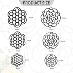 OYEFLY 6Pcs Flower Arrangement Holder,Metal Floral Grid Used for Vase Flower Arrangement Art (Black4in5in6in6) - color: Black4in5in6in6