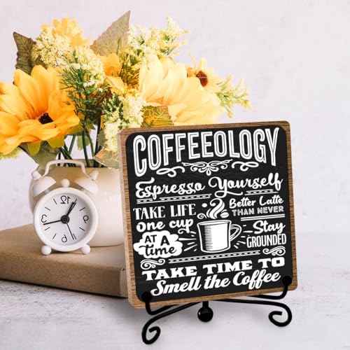 Funny Coffee Bar Accessories - Table Decorations & Desk Shelf Cubicles for Coffee Bar Decoration - style: coffee sign 06