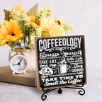 Funny Coffee Bar Accessories - Table Decorations & Desk Shelf Cubicles for Coffee Bar Decoration - style: coffee sign 06
