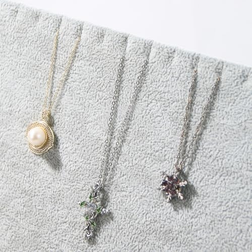 20 Slots Big Necklace Display Board for Selling, Velvet Necklace Jewelry Organizer Stand for Shop Store, Necklace Hanger Holder Rack for Show (1pc Grey) - color: Grey, size: 1PC