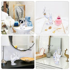 yuntop 1 Pack Hand Form Ring Holder Mannequin Hand Jewelry Organizer Stand Watch Stand Bracelet Ring Support Aesthetic Rack (Clear) - color: Clear