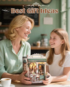Book Nook Kit, DIY Miniature House Kits for Adult and Teens, Dollhouse Tiny Booknook Garden House Bookshelf, DIY Craft Gifts for Family and Friends（Sunny Cafe) - style: Sunny Cafe