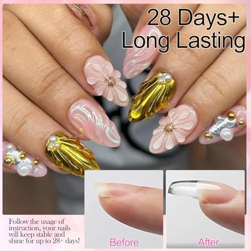 Solid Sculpture Builder Gel for Nails, 2.1oz Non-Sticky Hand 3d Solid Builder Sculpting Modeling Extension Gel for Nail Art Design, Clear