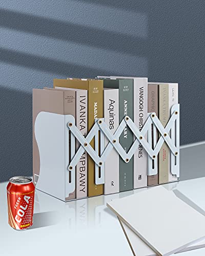 MSDADA Adjustable Bookends, Bookends for Heavy Book, Expandable Book Organizer for Office, School, Libraries, Extends up to 19 inches (Light Blue) - color: Light Blue