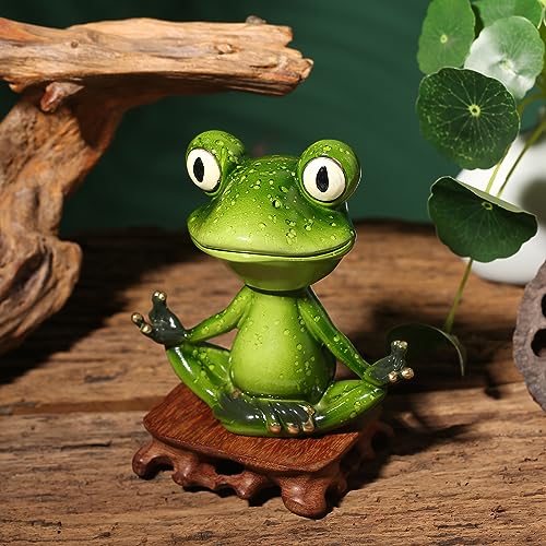 Frog Figurines Ornaments -Resin Shake Head Frog Statues-Adorable Frog Sculpture Perfect for Home Decor or Gift