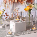 HAVITI 12PCS Votive Candle Holders Birthday Gifts for Women, Not A Day Over Fabulous Glass Tea Light Holder, Clear Floating Tealight Candle Holder Funny for Mom Sister Friends