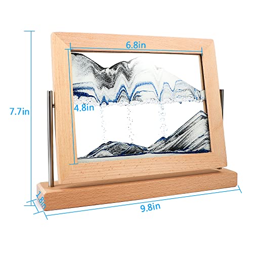 Bochino Moving Sand Art Picture Dynamic Sand Picture 3D Sand Art Frame Sandscape Moving Sand Picture for Home & Office Décor - color: Bule