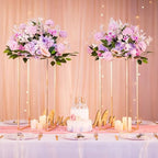 Gold Flower Stand for Table: 23.6” Tall Centerpiece Stand for Wedding Table Reception Floral Center Pieces with Home Decoration Party Event 2 PCS - size: 23.6 INCH-2PCS