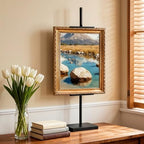 Adjustable Tabletop Stand for Frames, Stand Table Easels for Display Up to 28" H, Metal Picture Frame Holder Stands for Photo Picture Frame Artwork(Black)
