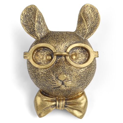 UITWMKTG Gold Animal Head Wall Decor Wall Sculpture Home Decor Statue for Living Room Office Bedroom Modern Decor for Men Women Rat - color: Rat