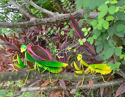 GIFTME 5 Metal Mantis Garden Yard Art Decor,Praying Mantis Outdoor Wall Decor for Garden,Patio,Tree,Fence,Lawn Ornaments Set of 2 - style: Mantis