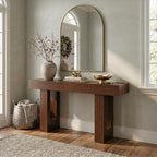 FURSUN 63" Console Table with 2 Drawers, Slim Entryway Table for Hallway, Narrow Sofa Table Behind Couch, Farmhouse Long Wood Accent Table for Foyer & Living Room, Dark Walnut - color: Dark Walnut