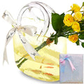 Thickened Glass Purse Vase for Flowers Gift Set-(Handmade 5mm Crystal-Unique Cute Clear Bag Vase with Reinforced Gift Box, Premium Table Centerpiece for Wedding/Mothers Day (Yellow) - color: Yellow