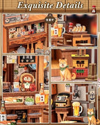 Book Nook Kit - DIY Miniature House Kit, 3D Puzzle Wooden Dollhouse with LED, Sakura Wine Alley, Tiny House Bookend, Bookshelf Decor, Crafts Gifts for Adults, Teens & Book Lovers - style: Choshi no Shitamachi