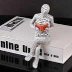 Pulp Reading Women Figurine, Reading Statues for Home Decor, Thinker Statue Decor Modern Figurines Abstract Sculpture for Home Decoration Living Room Office Bookshelf Shelf Table (B) - style: B