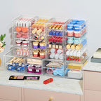 caktraie Makeup Organizer Storage With 30 Drawers, 6 Pcs Desktop Office Supplies, Desk Organizers, Clear Accessories, Dustproof Drawer and for Make Up, Jewelry, Pen, Stationary - size: 30 Drawers