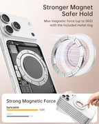 SYNCWIRE Magnetic Phone Ring Holder for MagSafe, 360° Rotation Cell Phone Grip Stand Finger Ring Kickstand Two-Sided Magnet Compatible with iPhone 17 Pro Max 16 15 14 13 12 MagSafe Accessories - color: Single Ring-1PCS-Pearl Gold