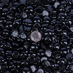 Galashield Flat Glass Marbles for Vases Black Glass Gems Beads Pebbles Vase Filler (5 LBS, Approx. 540 PCS) - color: Black, size: 5 LBS