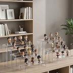 Fixwal 10pcs 2 Set Acrylic Risers for Display Clear Perfume Organizer Stands Acrylic Display Risers for Show Figures, Cupcake, Jewelry, Toys, Perfume and More (Large Size)