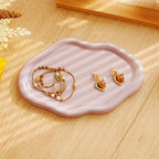 Gifts For Women Small Cloud Ceramic Jewelry Dish Tray, Vanity Ring Dish Ceramic Trinket Ring Holder, Room Decor Aesthetic,Decorative Cloud Vanity Key Tray Present for Wife Mom Daughter (Cloud-Purple) - style: Cloud-Purple