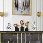 Ceramic Decorative Object Silver, Home Abstract Handicraft Items, Living Room Modern Decoration Crafts, Creative Modern Minimalist European (Size : A) - size: A