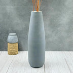 Hosley 16 in High Dark Gray Metal Vase, Ideal for Dried Flowers Gift for Floral Arrangements Wedding Home Spa Votive Candle Gardens - color: Dark Gray 2